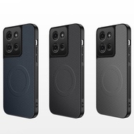 For Motorola Moto G75 Case Carbon Fiber PU Leather Cover Shockproof Bumper