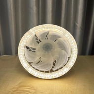 Quạt Kiêm Đèn Led Đuôi E27 tiện dụng 7 cánh 45w siêu mát đèn 3 chế độ màu decor trang trí