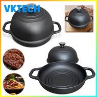 24CM Enameled Bread Pan Dome-Shaped Iron Bread Toaster Non-Stick Sourdough Bread Baking Pot for Home