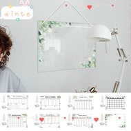 WINTE Message Board, Acrylic Monthly Weekly Note Board, Creative Transparent Handwritting Wall Hangi