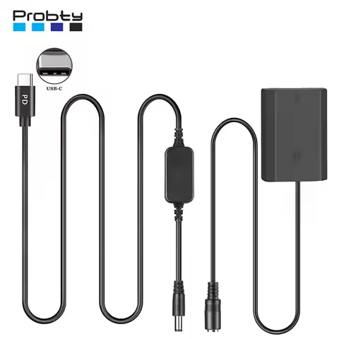 USB-C to NP-FZ100 Dummy Battery for Sony A7 III, A7 IV, A7S III, A7R III, A7R IV, A7R V, A7C, A7C II