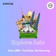 [Airhub] Asia 15 countries eSIM 4G+ upto 10 Days Unlimited Data AirhubApp Official Store