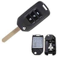 3 Buttons Flip Remote Key Fob Shell Case For Honda Civic City Vezel XRV