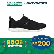 Skechers Women Sport Active Virtue Shoes - 104412-BKW Memory Foam Kasut Sneaker Perempuan