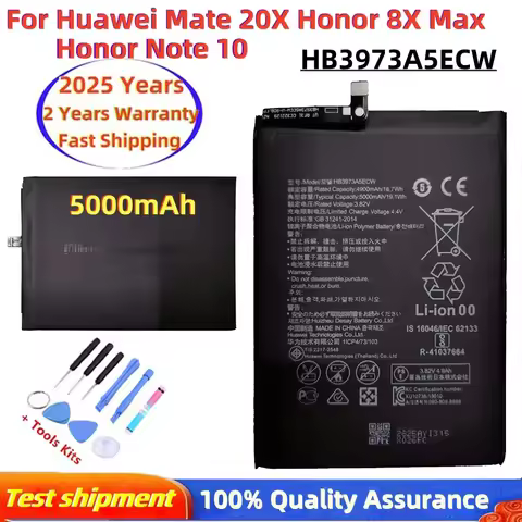 100% Original 5000mAh HB3973A5ECW Battery For Huawei Honor Note 10 RVL-AL09 RVL-AL10 Mate 20 X 20X M