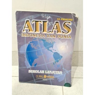 Preloved Atlas Book, Used World Map Book, 33 Provinces