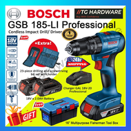 ⚡Bosch GSB 185-LI Professional Cordless Impact Drill Driver 18V 180-LI⚡ + 23pcs Accessories Set / Fisherman Tool Box