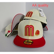 AA quality New Era 59Fifty Mexican Red Rose Off-White and Red Fitted Cap Fashion Hip-Hop Cap Fitted 