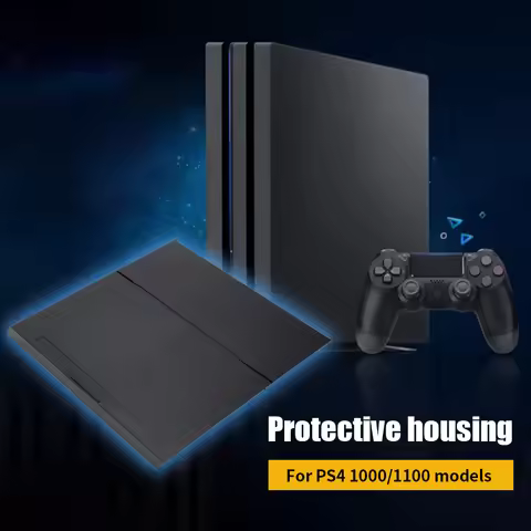 Plastic Game Accessories Protective Black Replacement Upper Bottom Cover Housing Case for PS4 1000/1