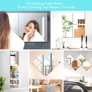 Self Adhesive Mirrors Sheets 2mm Thickened Acrylic Mirror Tiles Adhesive 20x20cm 4pcs Set
