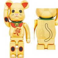 少量補貨巜 MEDICOM TOY BE@RBRICK 金色招財貓 福入1000% 》