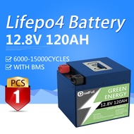 LiFePO4 Battery 12v 120AH qualfull battery with bms for storage