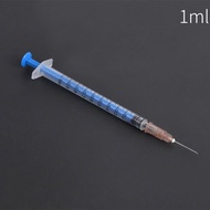 Disposable sterile SYRINGE / JARUM / PICAGARI 1ML LUER SLIP with 0.45mm needle   ink injector pet fe