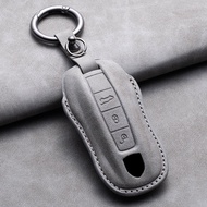 Leather Car Key Cover Case Shell For Porsche Panamera Carman Macann Bobst Cayenne 911 970 981 991 99