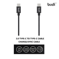 BUDI NYLON 3.0 TYPE-C TO TYPE-C CABLE 1.2m