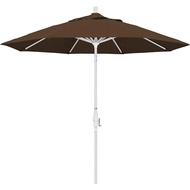 White Pole Led Umbrella For The Beach 9' Round Aluminum Market Umbrella Crank Lift Collar Tilt Gazebo Teak Olefin Freight Free