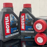 MOTUL 4T 3000 PLUS 10W40 / 15W50 ENGINE LUBRICANTS MINYAK HITAM ENGINE OIL MOTOR 4-STROKE 1LITER 15W