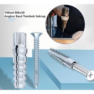 6x30mm Screw Wall Bolt Anchor Wall Anchor
