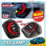 Car Tail Lamp Taillamp Perodua Axia NEW 2023 - 2025 Albino Black Red Lampu Belakang Kereta Accessori