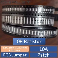200pcs PCB Jumper Resistor 0R 10A PCB Patch Resistance SMD Lace 3.2x1.3mm 5.2x1.5mm 8.2x1.5mm Shorti
