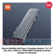 Xiaomi HAGIBIS USB Type-C Charging Adapter 7 in 1 TF /SD /PD /2 USD 3.0 /HUB HDMI Charging Converter