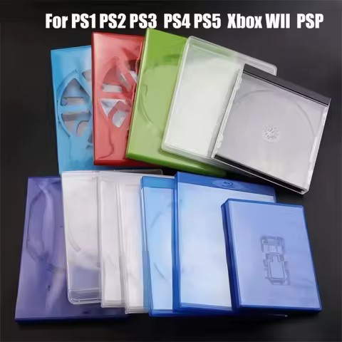 1pcs Plastic CD Game Cover Protective Design Replacement Accessory CD Game Protective Box for PS1 PS