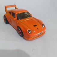 Hotwheels Porsche 993 GT 2 gt2 orange custom loose Rubber Tires