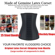 [COD & READY STOCK & Local ship] Corset 25 Steel Boned Latex Waist Trainer Cincher Slimming Shapewea