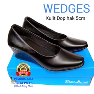 GILBERT ARMY STORE sepatu persit psk terbaru wedges hitam wanita Kerja erasmas 5 cm psh pdh