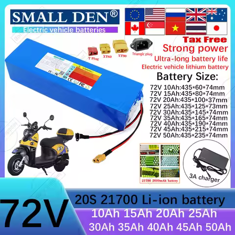 72V 10Ah 15Ah 20Ah 25Ah 30Ah 35Ah 40Ah 45Ah 50Ah 20S 21700 Lithium battery pack3500W High Power With