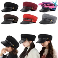 UAENAURY Navy Cap, Vintage Flat Top Hat Beret Hats, Flat  Cap Painters Cap British Style Duck Tongue