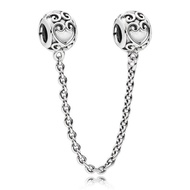 Safety Chain new silver enchanted heart - DIY Bracelet Accessories