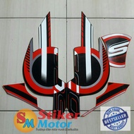 sticker striping motor honda scoopy sporty 2023 hitam-merah