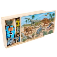 Wooden Dinosaur Puzzle Children Boy Toys Little Girl Baby 3 to 6 Years Old 7-9 Years Old Early Educa