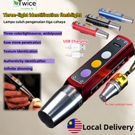 Jade identificationJade flashlight 鉴定笔 玉石鉴定专用强光手电筒 5W Torch 3200mAh Jewelry Jade Stone banknote Appr