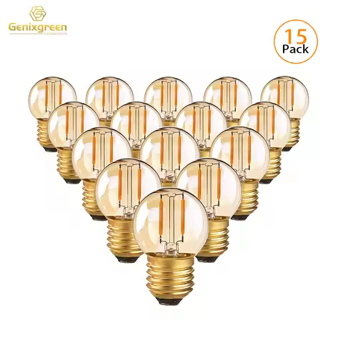 G40 Edison LED Filament Mini Globe Light Bulbs 1W Equivalent to 10Watt Incandescent E27 2200K 220V 1