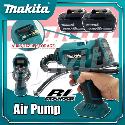 Makita Cordless Portable Electric Air Pump 12V Rechargeable Handheld Air Compressor For Cars For Mak
