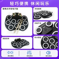 Electronic Light Horn Hand Roll Electronic Flash Drum with Rack Drum Drum Portable Built