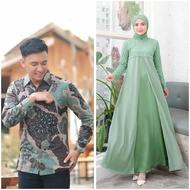 COUPLE ZALLA DRESS MAXY / COUPLE GAMIS BRUKAT PAYET MUTIARA TEMBAK/ GAUN PESTA / GAMIS SYARI / BAJU 