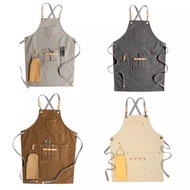 99store Barista Apron Barista Canvas Leather Apron Custom Barista Apron Original Handmade Unisex