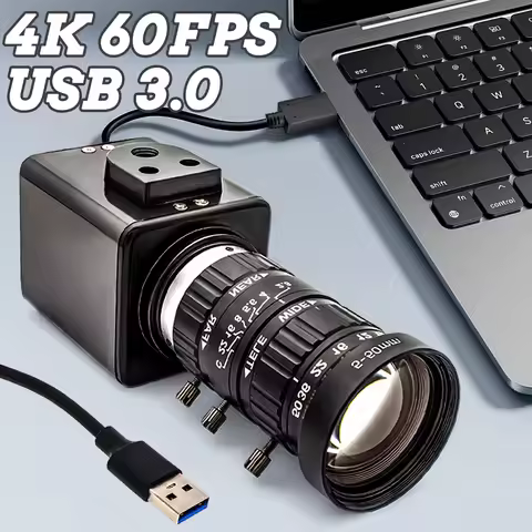 4K USB3.0 Camera 1/1.8" Inch IMX678 Sensor 3840x2160 60FPS 10X Zoom Varifocal High Quality Lens Plug