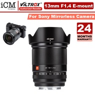 VILTROX Auto Focus 13mm F1.4 E-mount APS-C Wide Angle Prime Lens Designed for Sony E Mount Mirrorless Camera