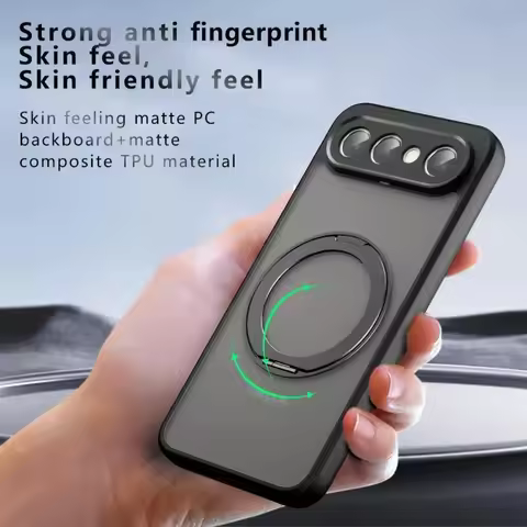 Matte Acrylic Pc Case for VIVO X300 FE Magnetic 360° Rotating Bracket Stand Back Cover for VIVO X300