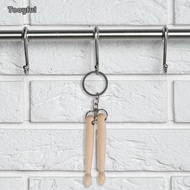 [Tooyful] Wood Drumsticks Percussion Keyring Drumstick Keychain for Thanksgiving Mothers