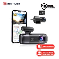 REDTIGER F9 4K Front & Rear Dash Cam, WiFi, GPS, Night Vision, Parking Mode, App Control