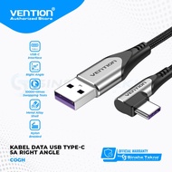 Vention Data Cable Usb Type C Right Angle To Usb A Male 5A 6A