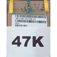 Metal Resistor 47K 1/4Watt MF 1/4W T52-47K-1% Taiwan Resistor
