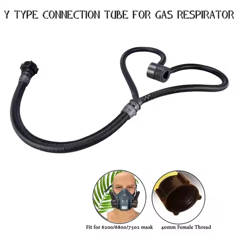 Model Y 40mm Airway Gas Mask Airway Rubber Trigeminal Tube Universal Breathing Tube For 6200/7502/68