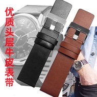 3/11✈Genuine cowhide strap suitable for Diesel watch strap DZ7332 DZ7314 domineering men's large dial strap 30 32m