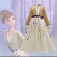 Princess anna frozen 2 yellow frozen Children's dress Costume